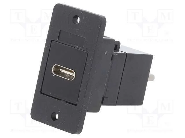 Conector, Usb C Tomada-Frente,Usb C Ficha-Traseira, Slim, Usb-C