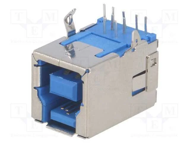 Tomada, Usb B, para Pcb, Tht, Angulares 90, Usb 3.0, Dourado
