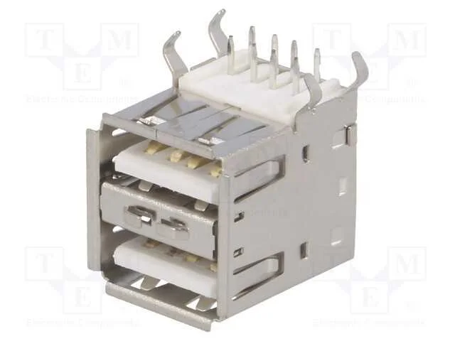 Tomada, Usb A, para Pcb, Tht, Angulares 90, Duplas