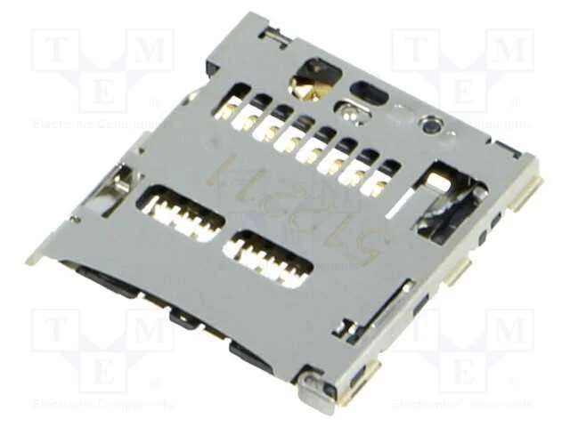 Conector: para Cartões, Microsd, Sem Gaveta, Smt, Dourado, Pin: 8
