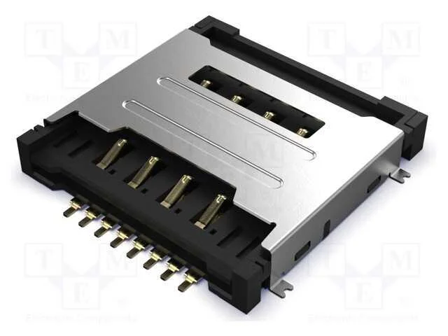 Conector: para Cartões, Mini Sim, Duplas,Push-Pull, Smt, 3mm, Rolo