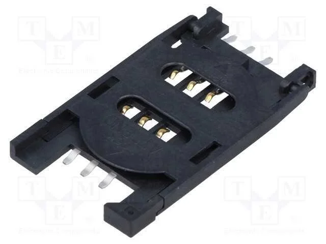 Conector: para Cartões, Sim, com Pega Articulada, Smt, Dourado