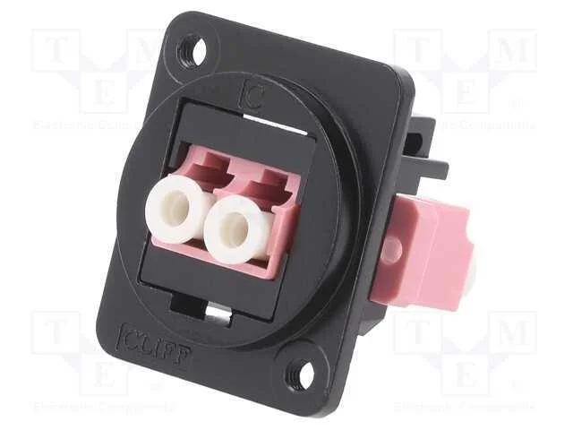 Conector: Fibra Ótica, Conector, Duplex de Passo Único, Cat: Om4