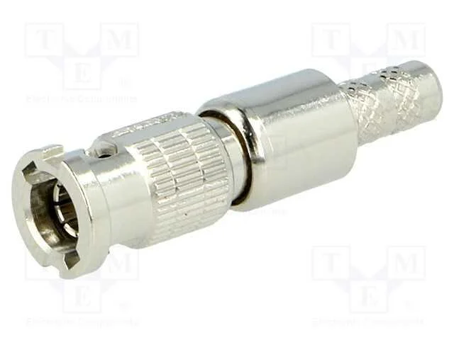 Ficha, Micro BNC, macho, simples, 75O, 1855,1865A.