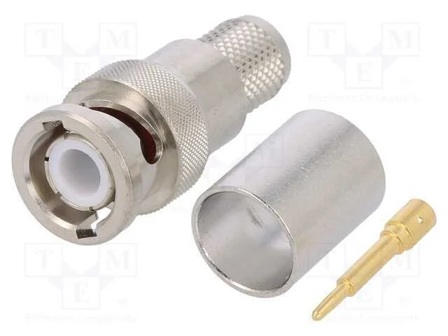 Ficha, BNC, macho, simples, 50O, CNT-400, solda,c.