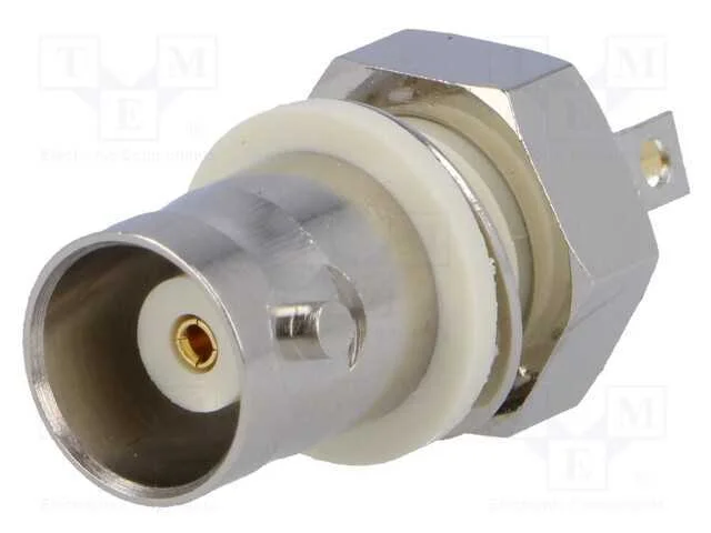 Tomada, Bnc, Fêmea, Simples, 50o, Solda, para Painel, Abs, Dourado