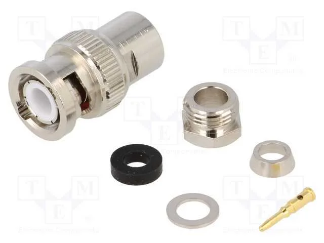 Ficha, Bnc, Macho, Simples, 50o, B9907,Rg223v,Rg58, 5mm, com Cabo
