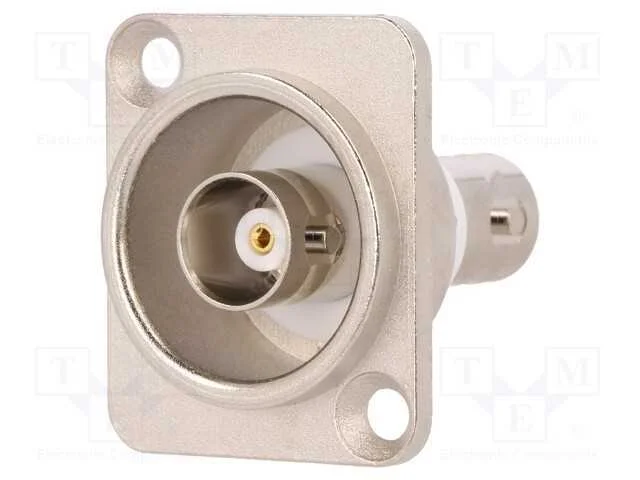 Conector, Tomada Bnc,Em Ambos Os Lados, Isoladas, 50o, Prateado
