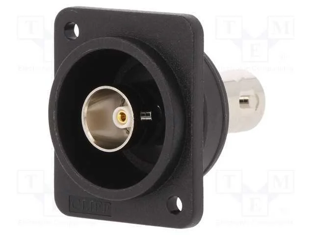 Conector, tomada BNC,em ambos os lados, 75O, pret.