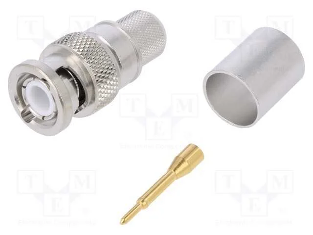 Ficha, Bnc, Macho, Simples, 50o, Cerrar, com Cabo, Ptfe, Dourado