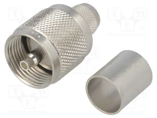 Ficha, UHF (PL-259), macho, simples, RG213, cerra.