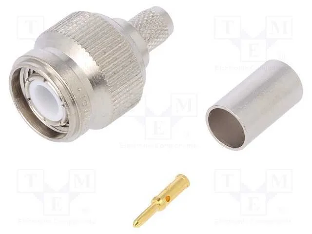 Ficha, Tnc, Macho, Simples, 50o, Cerrar, com Cabo, Ptfe, Dourado