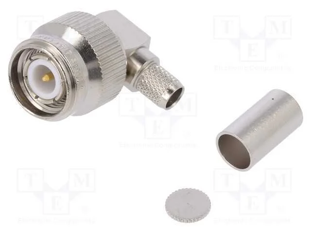 Ficha, Tnc, Macho, Angulares 90, 50o, Solda,Cerrar, com Cabo, Ptfe