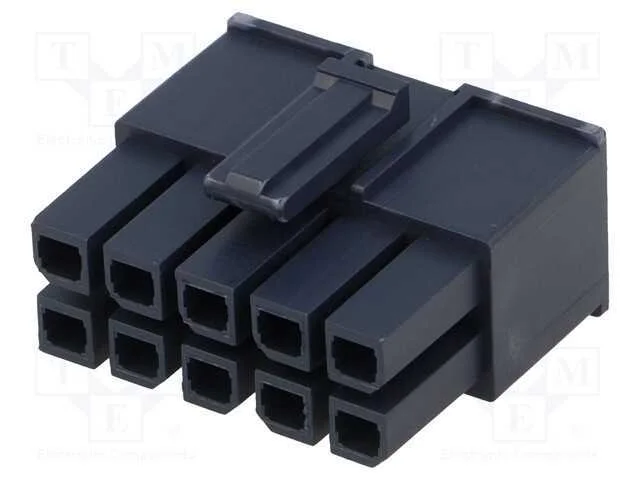 Ficha, Fio-Fio/Placa, Fêmea, Mega-Fit, 5,7mm, Pin: 10, Ul94v-2, 23a