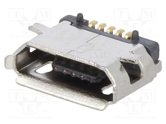 Tomada, Usb B Micro, para Pcb, Smt, Pin: 5, Horizontais, Usb 2.0