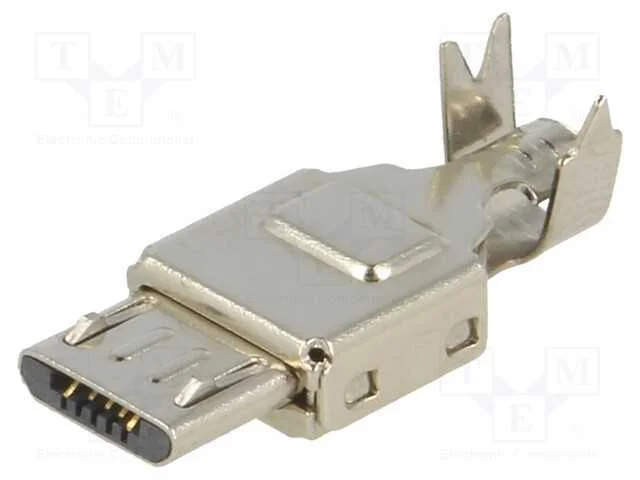 Ficha, Usb B Micro, com Cabo, Solda, Pin: 5, Simples, Usb 2.0, 1a