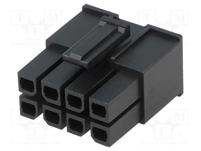 Ficha, Fio-Fio/Placa, Fêmea, Mega-Fit, 5,7mm, Pin: 8, Ul94v-0, 23a