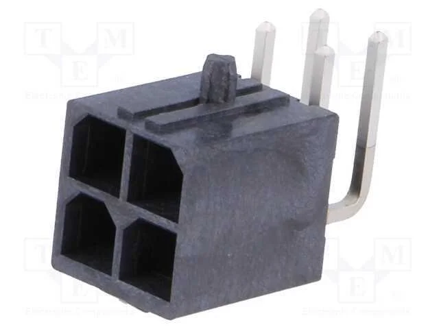 Tomada, Fio-Placa, Macho, Mega-Fit, 5,7mm, Pin: 4, Ul94v-0, 23a, Tht