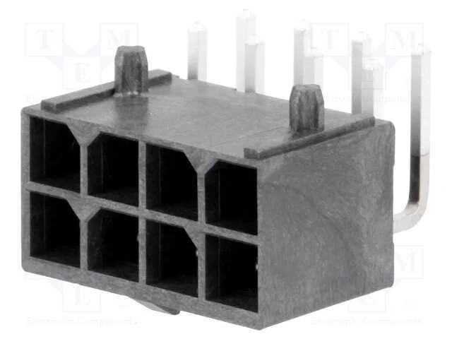 Tomada, Fio-Placa, Macho, Mega-Fit, 5,7mm, Pin: 8, Ul94v-0, 23a, Tht