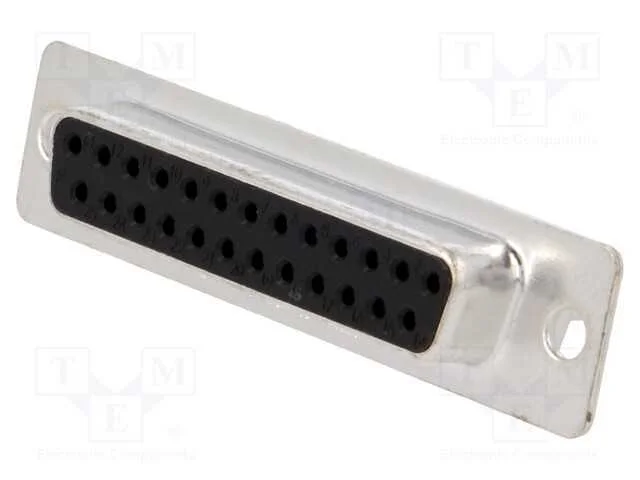 D-Sub, PIN: 25, tomada, fêmea, para PCB, simples,.