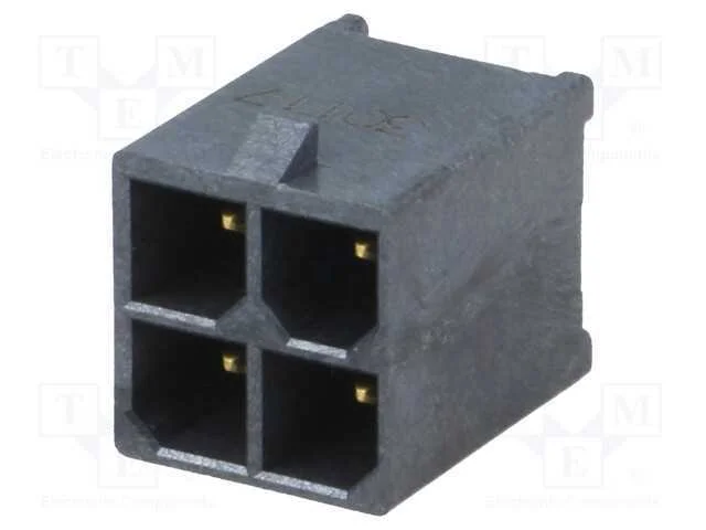 Tomada, Fio-Placa, Macho, Mega-Fit, 5,7mm, Pin: 4, Ul94v-0, 23a, Tht