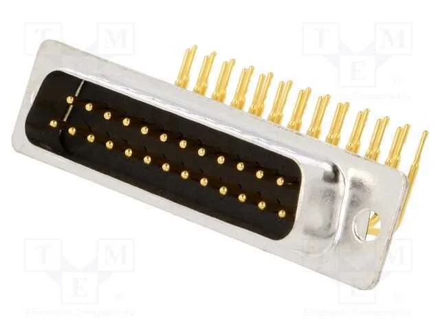 D-Sub, PIN: 25, tomada, macho, para PCB, angulare.