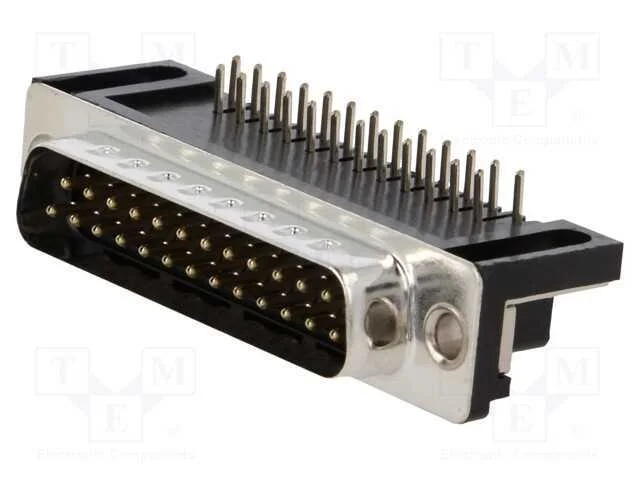D-Sub, PIN: 25, tomada, macho, para PCB, angulare.