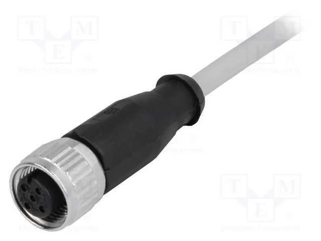 Ficha, M12, Pin: 4, Fêmea, Código A-Devicenet / Canopen, 2m, Fios