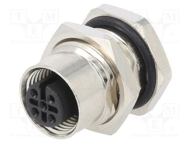 Tomada, M12, Pin: 5, Fêmea, Código A-Devicenet / Canopen, Tht, Ipx7