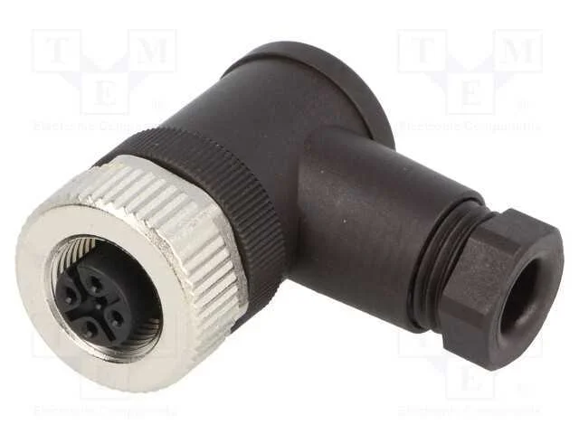 Ficha, M12, Pin: 4, Fêmea, Código A-Devicenet / Canopen, com Cabo