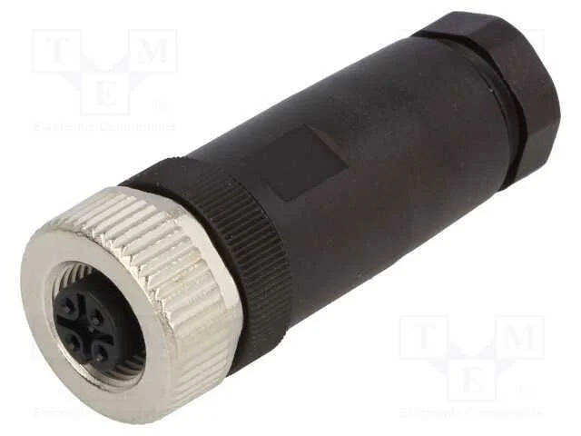Ficha, M12, Pin: 4, Fêmea, Código A-Devicenet / Canopen, com Cabo