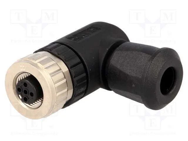 Ficha, M12, Pin: 4, Fêmea, Código A-Devicenet / Canopen, com Cabo