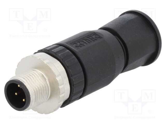 Ficha, M12, Pin: 4, Macho, Código A-Devicenet / Canopen, com Cabo