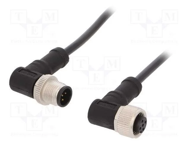 Cabo para Sensores/Automatização, Pin: 5, M12-M12, 1m, Pino, Pino