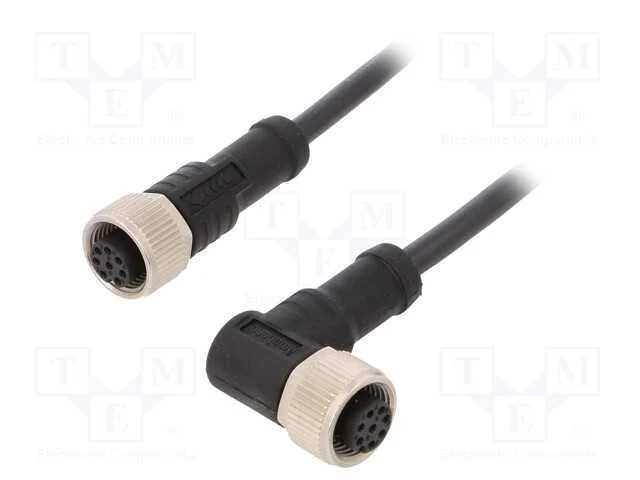 Cabo para Sensores/Automatização, Pin: 8, M12-M12, 1m, Pino, Pino