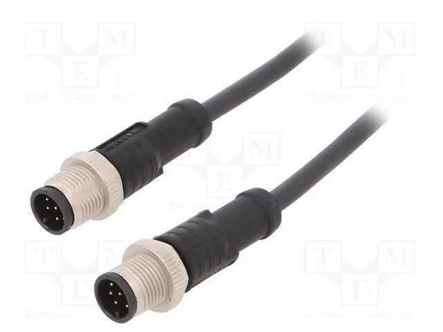 Cabo para Sensores/Automatização, Pin: 8, M12-M12, 1m, Pino, Pino