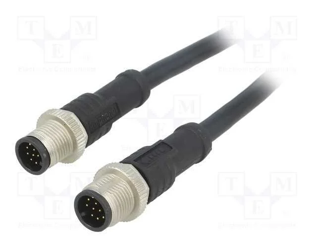 Cabo para Sensores/Automatização, Pin: 12, M12-M12, 1m, Pino