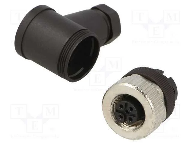 Ficha, M12, Pin: 4, Fêmea, Código A-Devicenet / Canopen, com Cabo