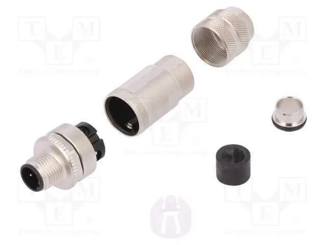 Ficha, M12, Pin: 2, Macho, Código B-Profibus, com Cabo, Ip67, 6÷8mm