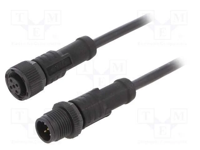 Cabo para Sensores/Automatização, Pin: 5, M12-M12, 1m, Pino, Pino