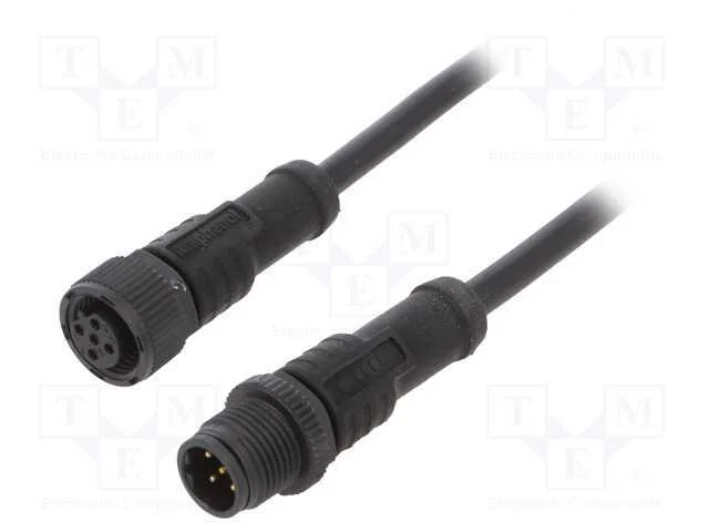 Cabo para Sensores/Automatização, Pin: 5, M12-M12, 1m, Pino, Pino