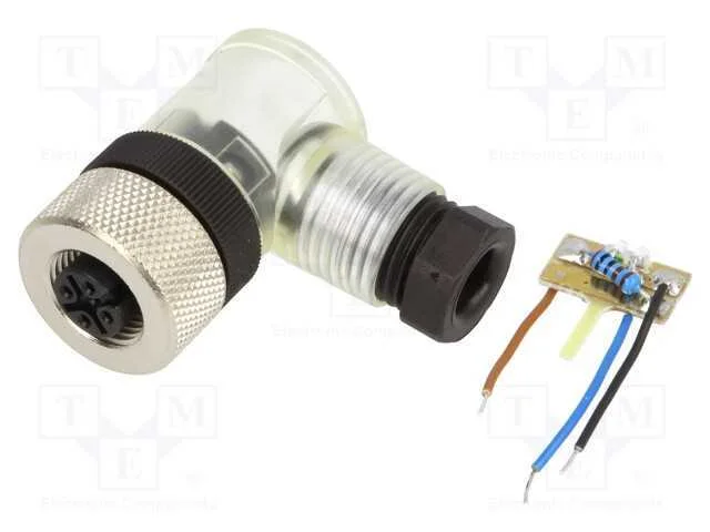 Ficha, M12, Pin: 4, Fêmea, Código A-Devicenet / Canopen, com Cabo