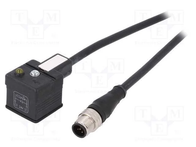 Cabo-Adaptador, Pino Din 43650,Macho M12, Pin: 3, Ip67, 2m