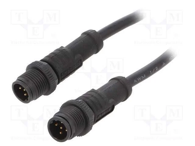 Cabo para Sensores/Automatização, Pin: 5, M12-M12, 1m, Pino, Pino