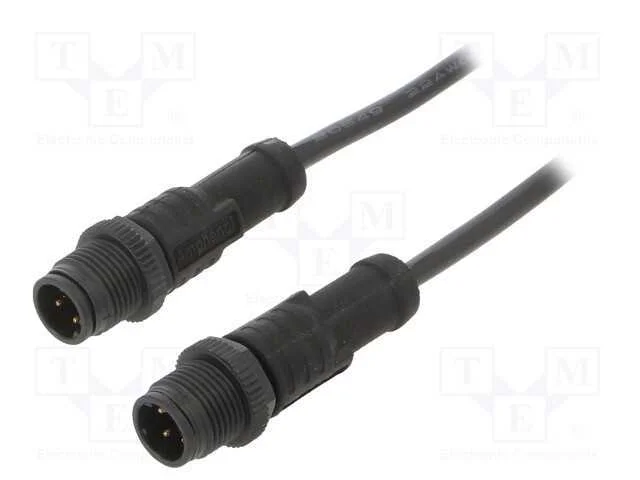 Cabo para Sensores/Automatização, Pin: 4, M12-M12, 1m, Pino, Pino
