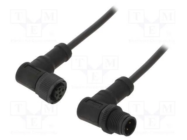 Cabo para Sensores/Automatização, Pin: 4, M12-M12, 1m, Pino, Pino