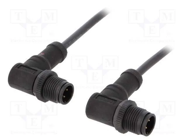 Cabo para Sensores/Automatização, Pin: 4, M12-M12, 1m, Pino, Pino