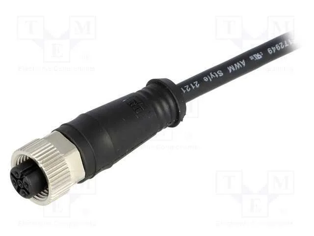 Ficha, M12, Pin: 4, Fêmea, Código A-Devicenet / Canopen, 2m, Ip67