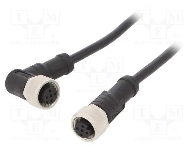 Cabo para Sensores/Automatização, Pin: 4, M12-M12, 1m, Pino, Pino