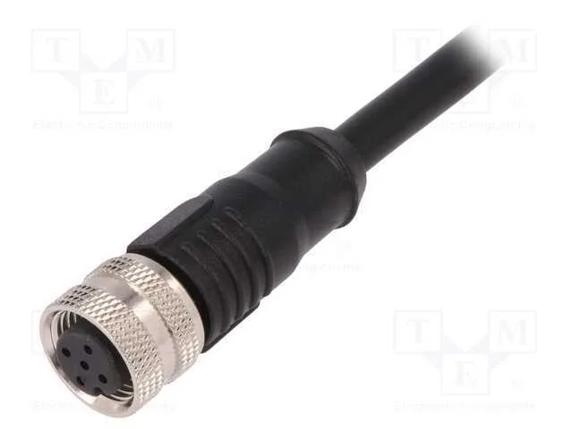 Ficha, M12, Pin: 5, Fêmea, Código A-Devicenet / Canopen, Ip67, 60v